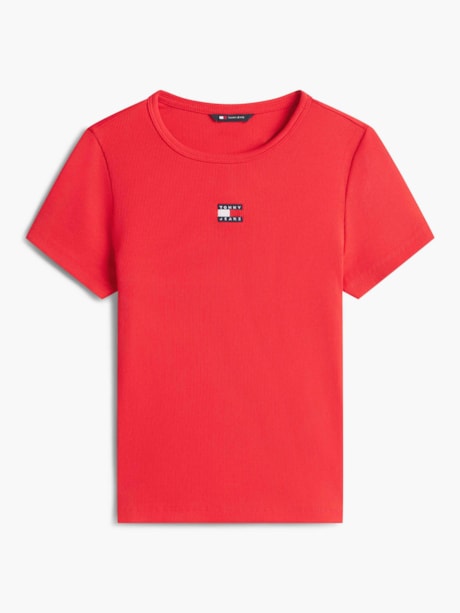 Camiseta Slim Canelada Tommy Badge