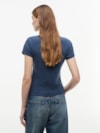 Camiseta Slim com Crest Lavado