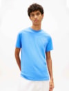 Camiseta Slim com Gola Redonda e Logo Linear