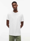 Camiseta Slim com Gola Redonda e Logo Linear