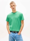 Camiseta Slim com Gola Redonda e Logo Linear