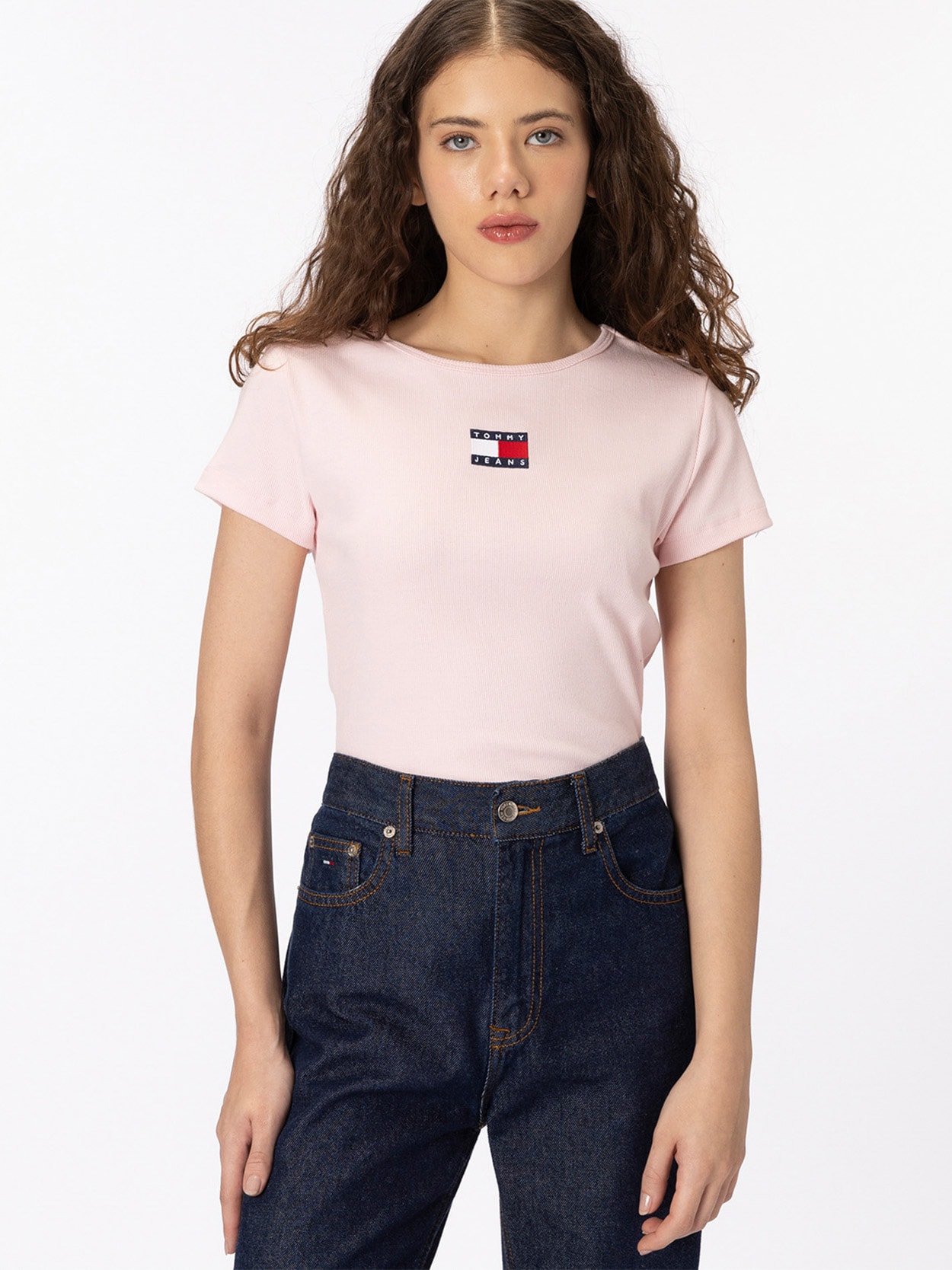 Camiseta Slim com Logo Tommy Jeans