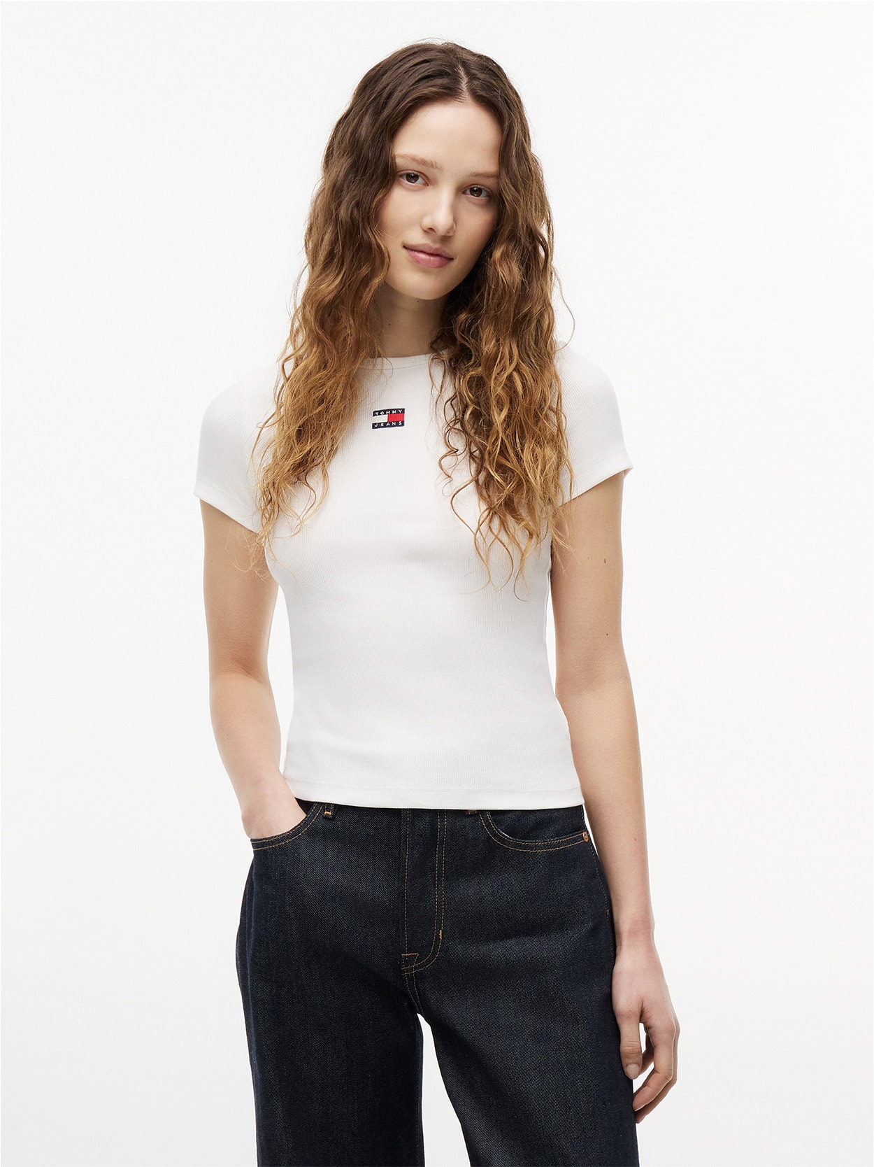 Camiseta Slim com Logo Tommy Jeans