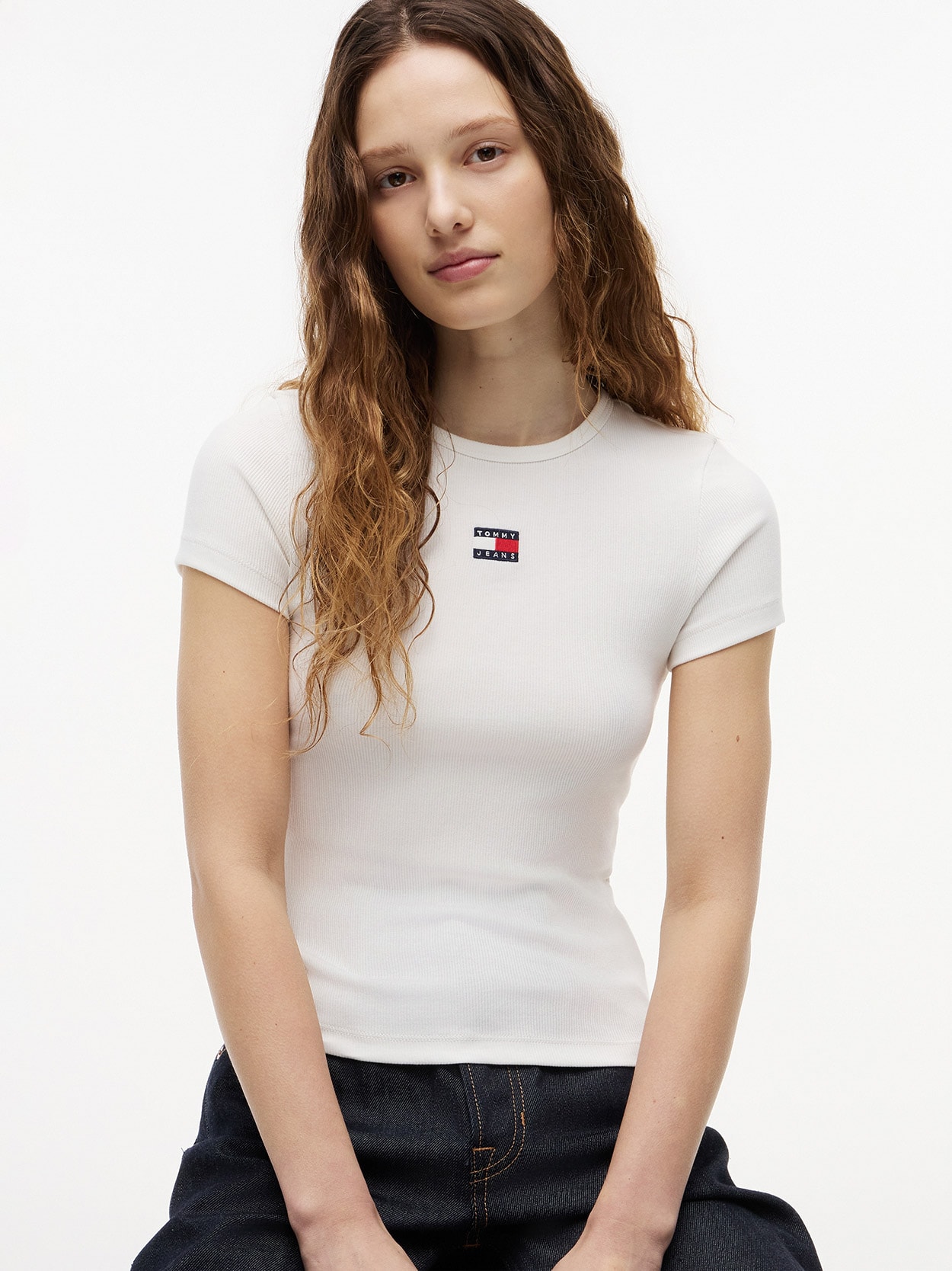 Camiseta Slim com Logo Tommy Jeans