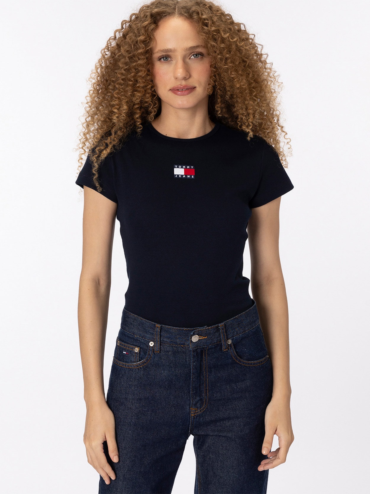 Camiseta Slim com Logo Tommy Jeans