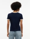 Camiseta Slim com Logo Varsity Flocado