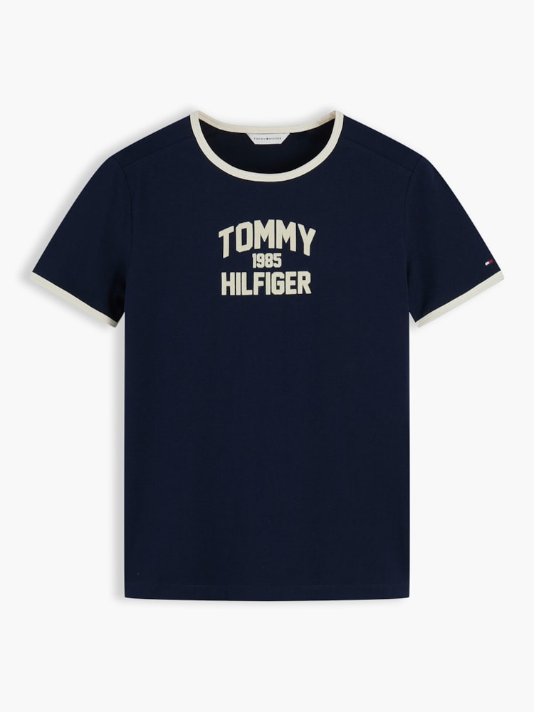Camiseta Slim com Logo Varsity Flocado