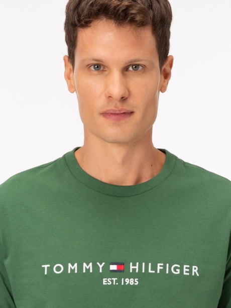 Camiseta Slim Jersey com Bordado de Logotipo