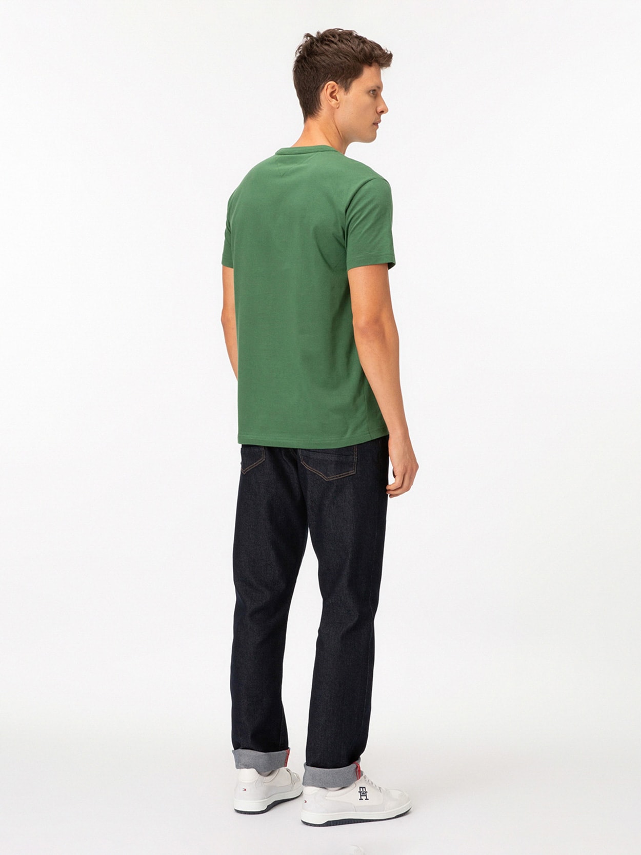 Camiseta Slim Jersey com Bordado de Logotipo
