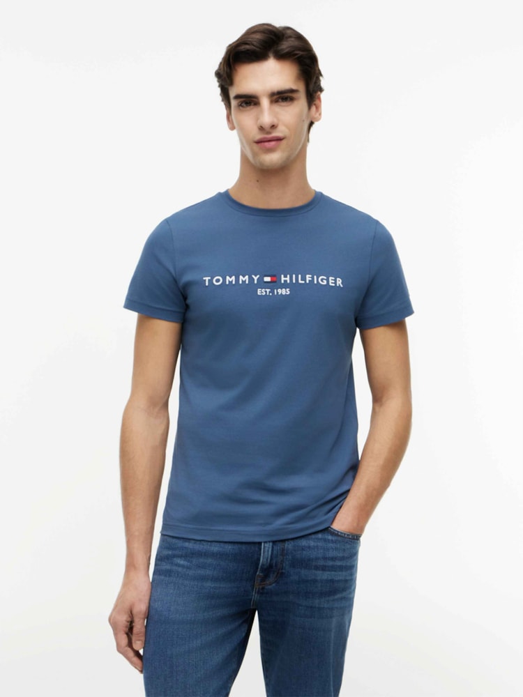 Camiseta Slim Jersey com Bordado de Logotipo
