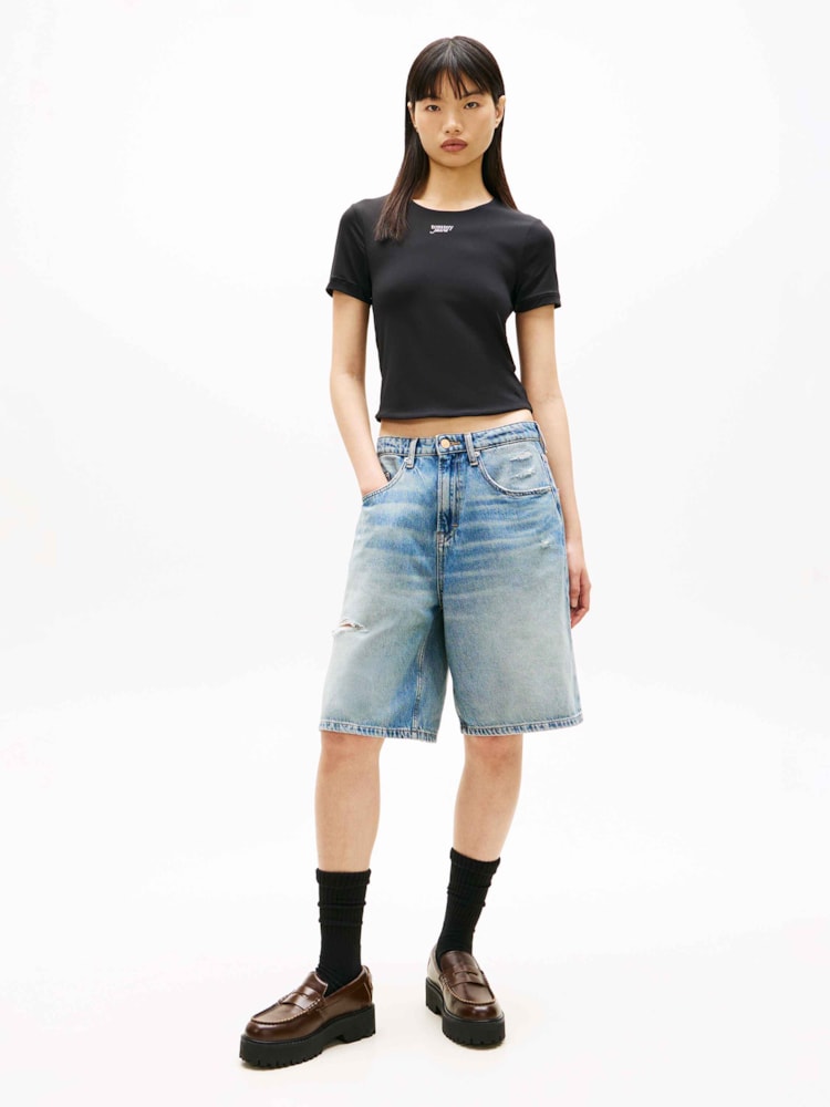 Camiseta Slim Manga Curta Prateado