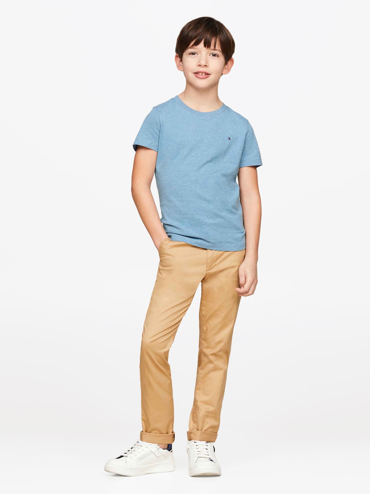 Camiseta Sólida Infantil Tommy Hilfiger