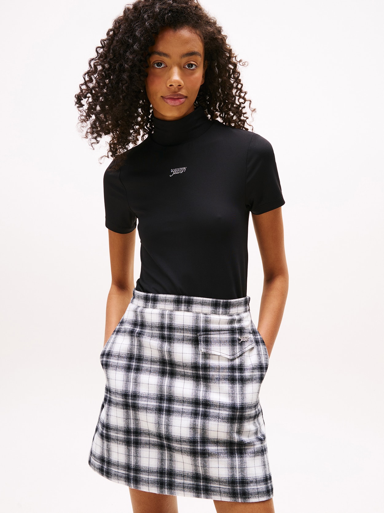 Camiseta Super slim com aplicação metalizada