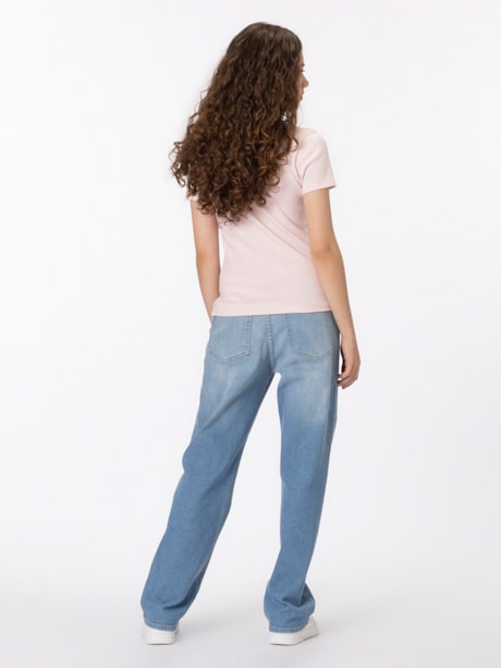 Camiseta Super slim com aplicação metalizada