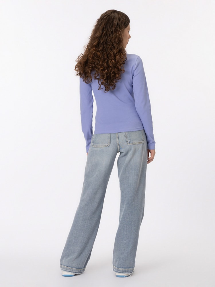 Camiseta Tommy Badge Slim de Manga Longa