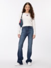 Camiseta Tommy Badge Slim de Manga Longa