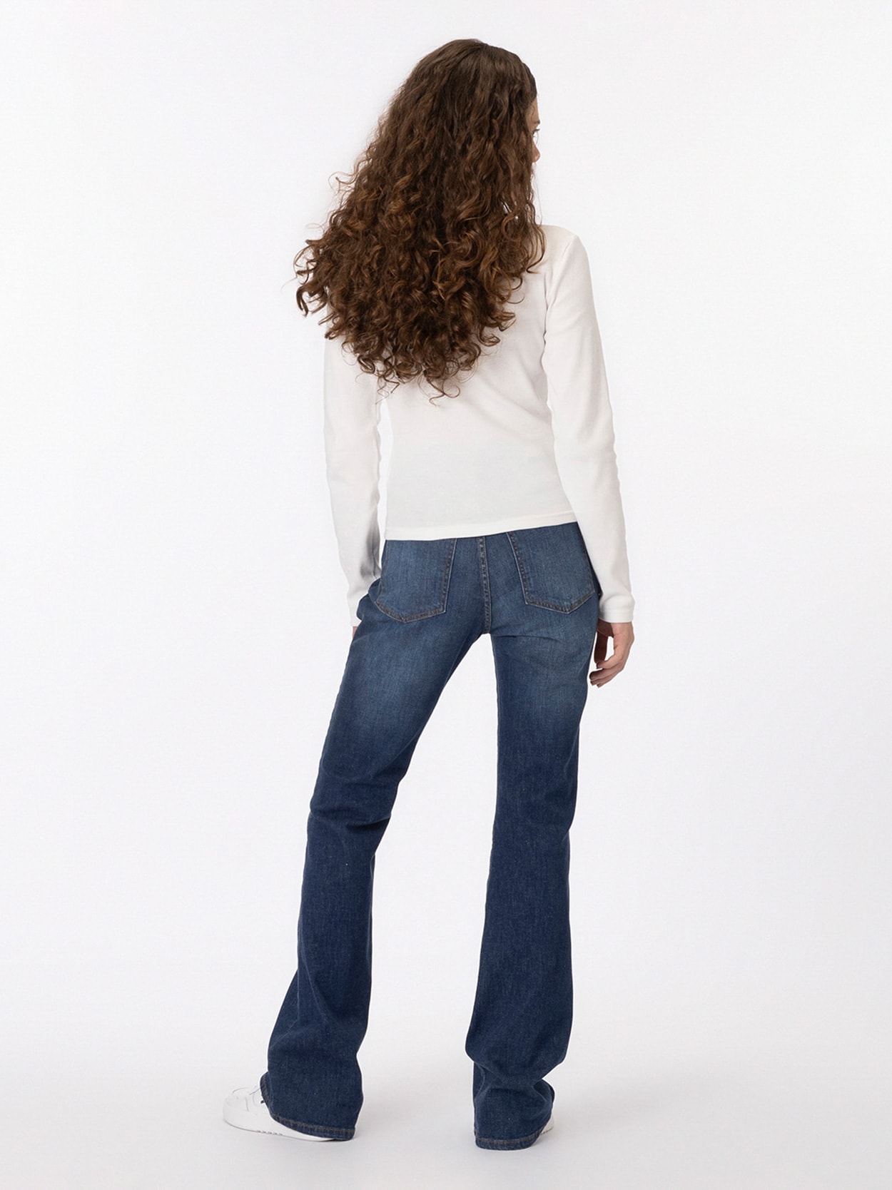 Camiseta Tommy Badge Slim de Manga Longa