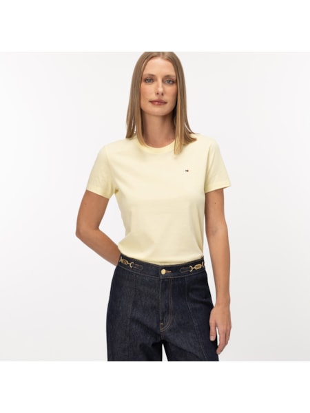 Camiseta Tommy Hilfiger Clássica Gola C