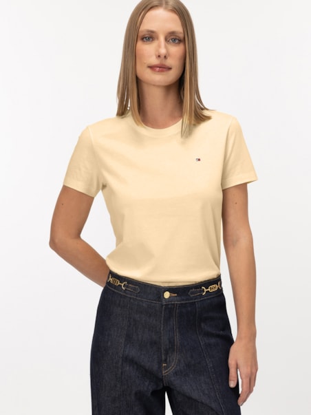 Camiseta Tommy Hilfiger Clássica Gola C