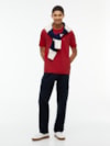 Camiseta Tommy Hilfiger em Algodão Pima com Gola C