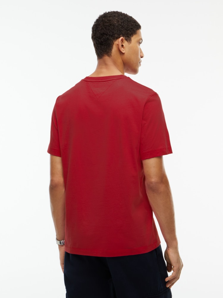Camiseta Tommy Hilfiger em Algodão Pima com Gola C