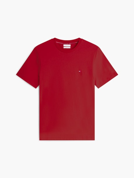 Camiseta Tommy Hilfiger em Algodão Pima com Gola C