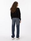 Cardigan com Fehamento de Botão e Logo Bordado