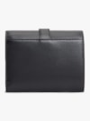 Carteira Trifold Pebble Grain com Fivela