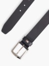 Cinto de Couro com Fivela Retangular e Bandeira Esmaltada