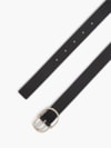 Cinto de Couro Pebble Grain com Fivela Dupla