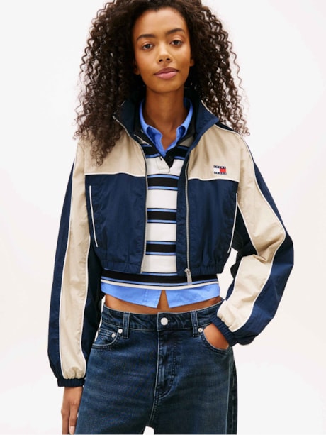 Jaqueta com Detalhes Coloridos e Emblema Tommy Jeans