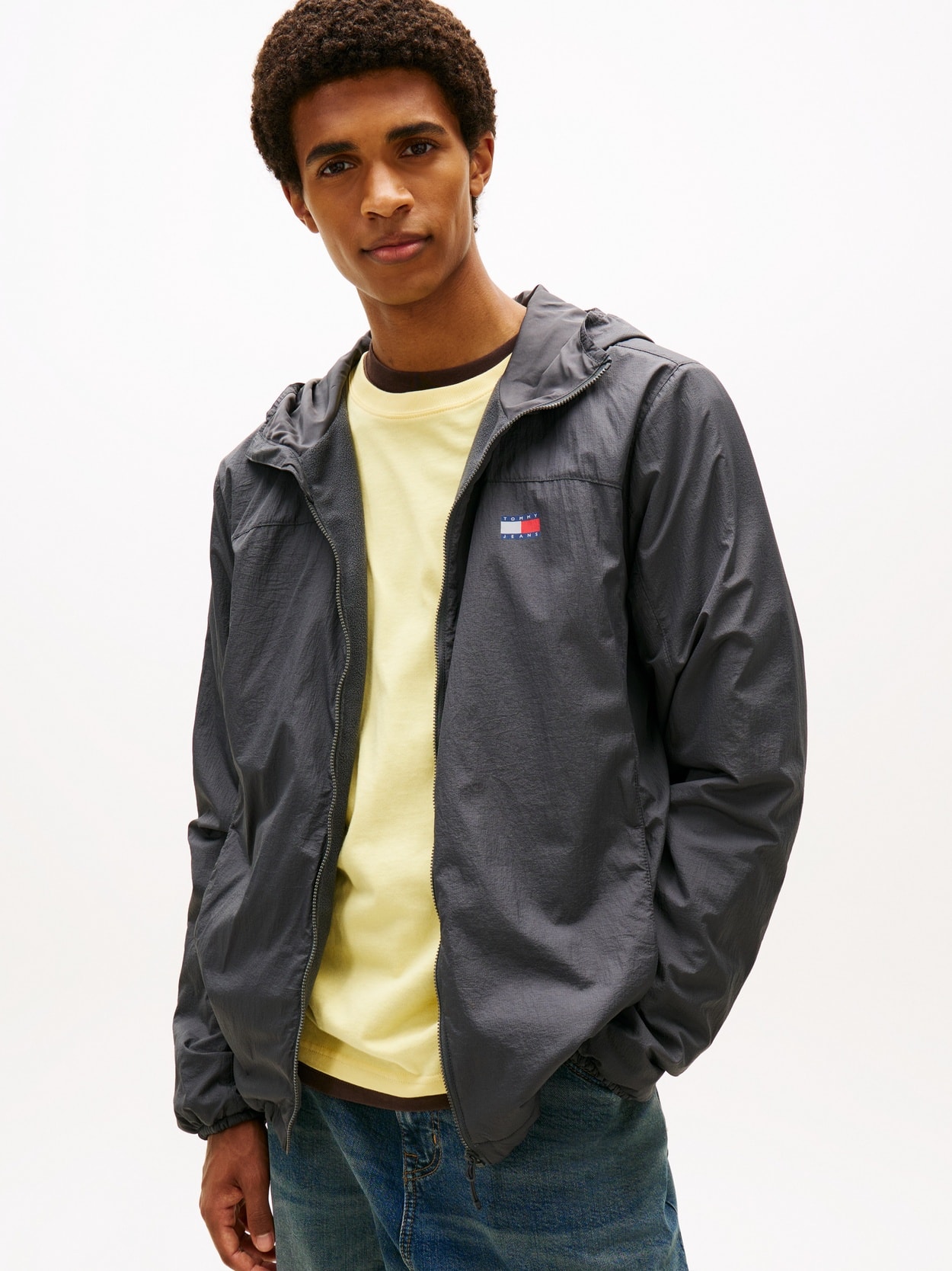 Jaqueta Fleece e Logo Refletivo