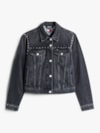 Jaqueta Jeans Trucker com Tachas