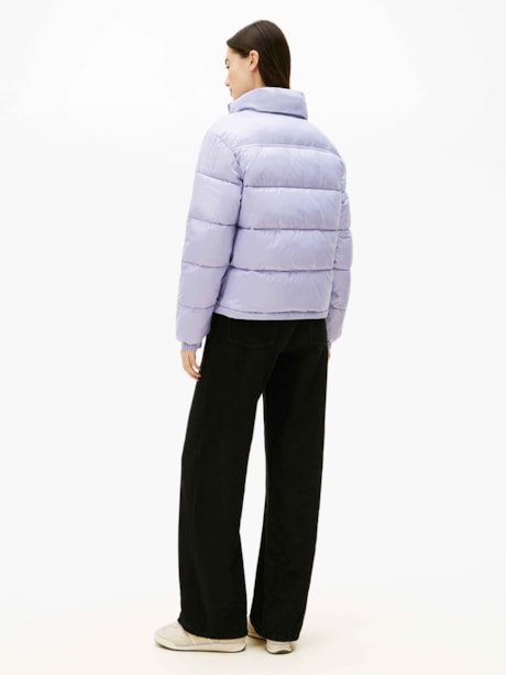 Jaqueta Puffer Brilhante Dobrável