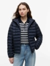 Jaqueta Puffer Clássica com Capuz Removível e Zíper