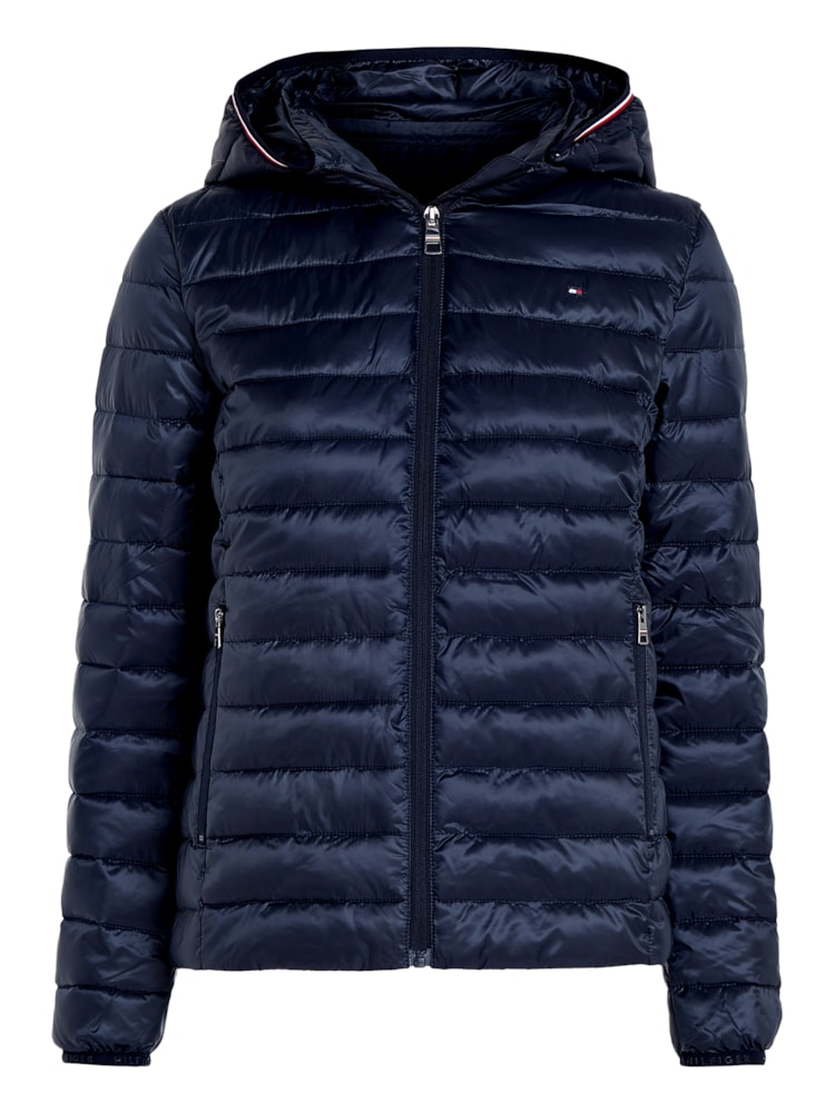 Jaqueta Puffer Clássica com Capuz Removível e Zíper