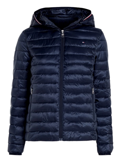 Jaqueta Puffer Clássica com Capuz Removível e Zíper
