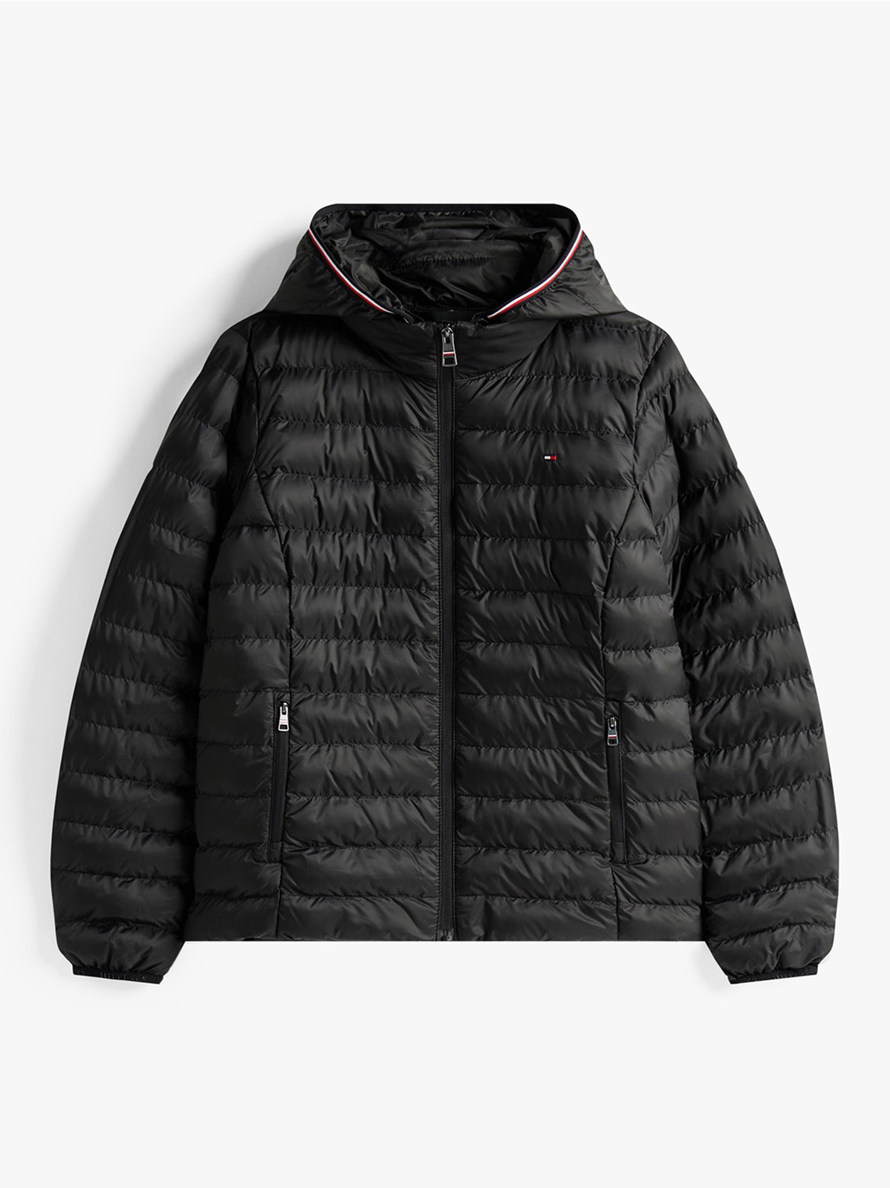 Jaqueta Puffer Clássica com Capuz Removível e Zíper