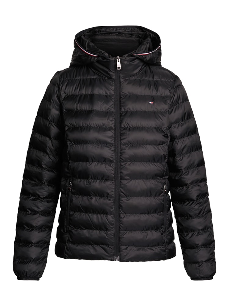 Jaqueta Puffer Clássica com Capuz Removível e Zíper