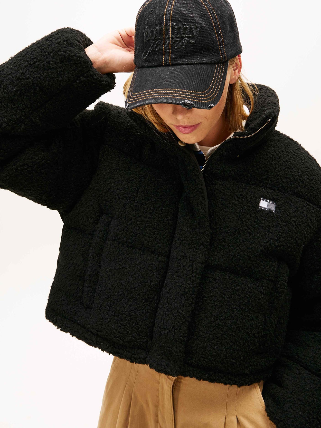 Jaqueta Puffer em Bouclé