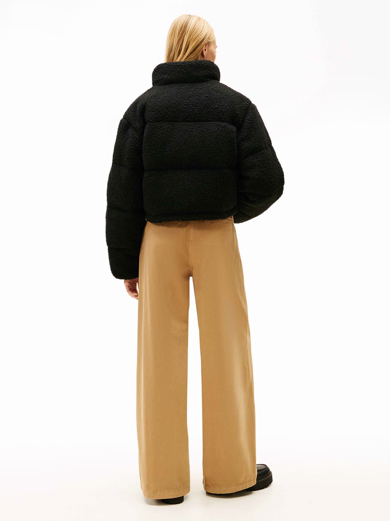 Jaqueta Puffer em Bouclé
