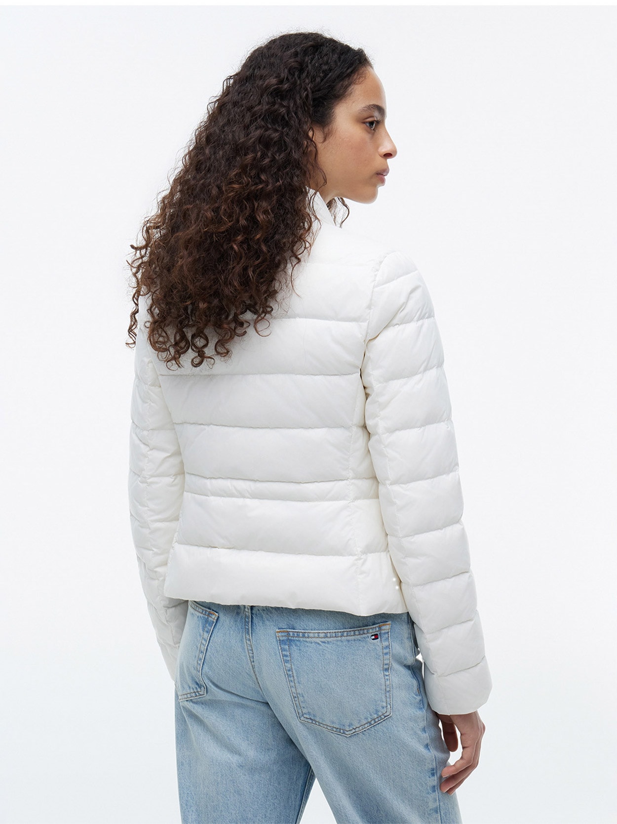 Jaqueta Puffer Slim Leve com Enchimento de Plumas