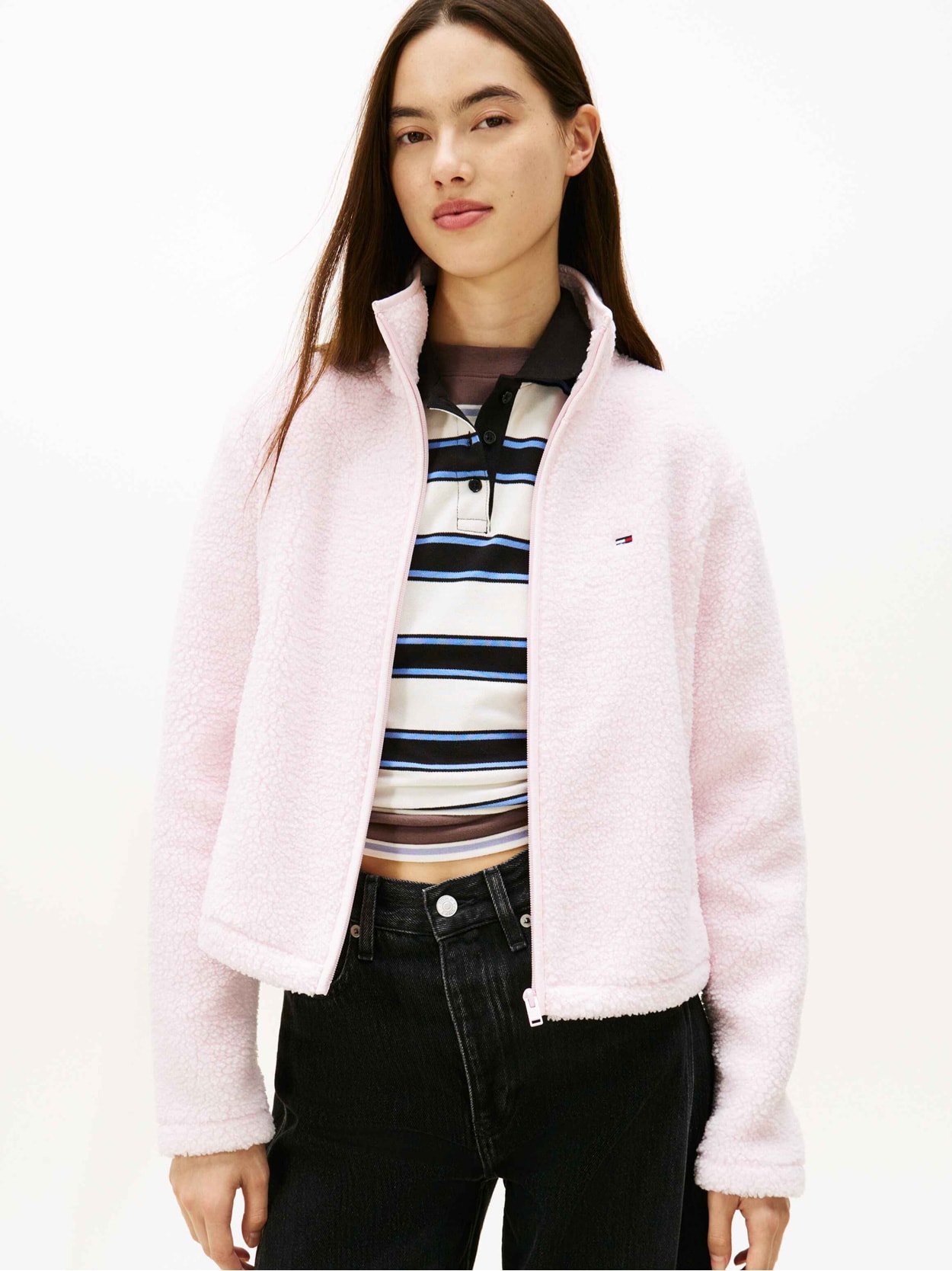 Jaqueta Teddy Fleece com Zíper