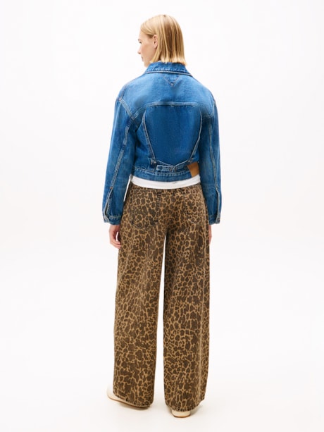 Jaqueta Trucker Jeans Plissada Selvedge