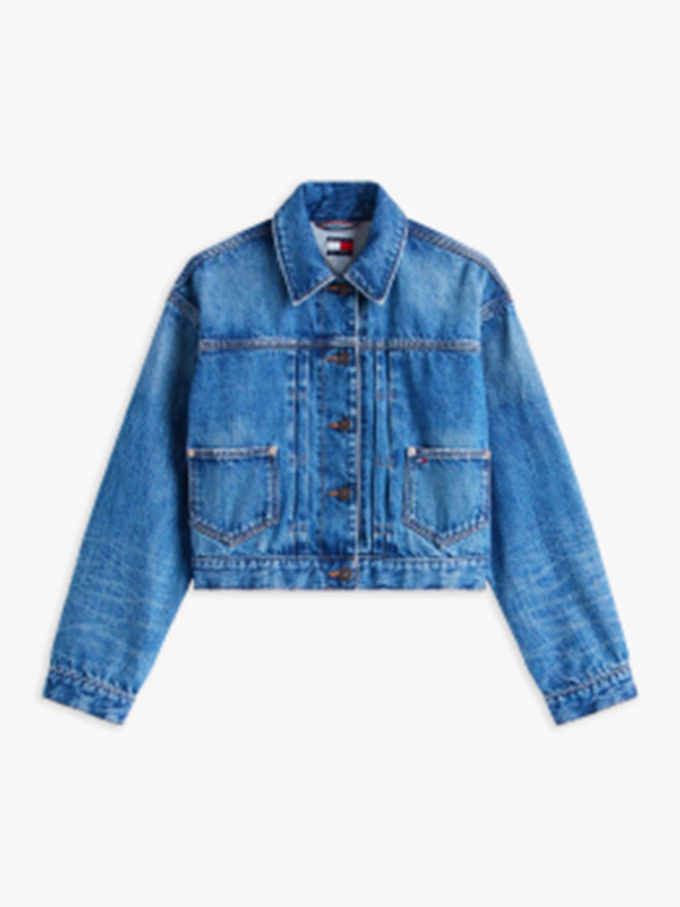 Jaqueta Trucker Jeans Plissada Selvedge