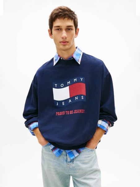 Moletom Anos 90 Bandeira Ondulada Gola C