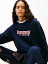 Moletom Boxy Fleece com Aplicação de Logo