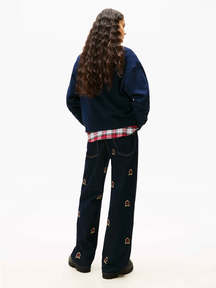 Moletom Boxy Fleece com Aplicação de Logo