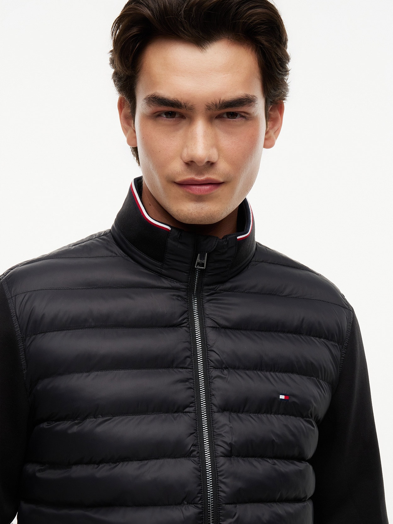 Moletom Intechno com Textura Mista Puffer