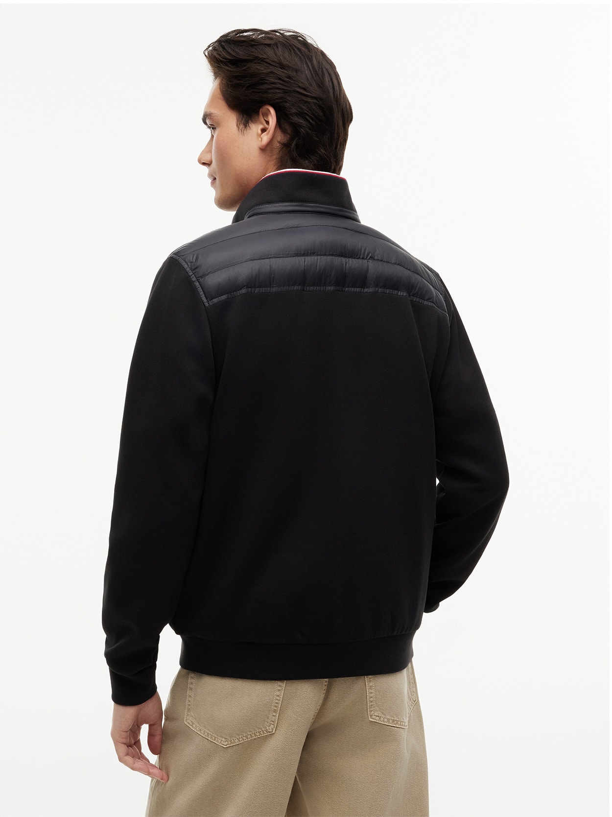 Moletom Intechno com Textura Mista Puffer